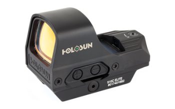 Holosun Technologies, Bpen Reflex, Green 2MOA Dot or 2MOA Dot with 65MOA Circle, Solar with Internal Battery, Quick Release Mount, AR Riser, Protective Hood, Black Finish