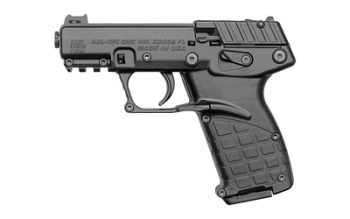Kel-Tec, P17, Single Action, Semi-automatic, Polymer Frame Pistol, Compact, 22LR, 3.8" Barrel, Threaded Barrel, Black, Fiber Optic Front Sight, 16 Rounds, 3 Magazines