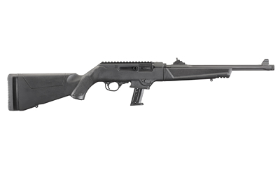RUG*19100 PC CARBINE 9MM 16.12 TB/FLT BLKSYN 17R