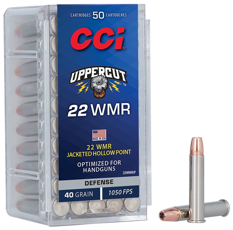 CCI 22WMRUP Uppercut22WMR 40gr Jacketed Hollow Point 50 Per Box/10 Case