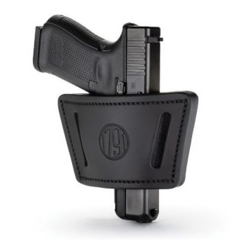 1791 Gunleather UIWXSBLA UIW Max IWB/OWB Black Leather Belt Clip Fits Most Mid-Large Frame Autos with Rail, Laser & Light Ambidextrous
