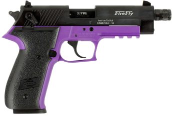 GSG GERG2213TFFLA FireFly 22 WMR 13+1 4.90" Black Threaded Barrel, Aluminum Serrated Slide, Purple Aluminum Frame w/Picatinny Rail, Textured Grip