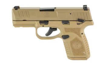 FN America, Reflex MRD, Semi-automatic Pistol, Polymer Frame, Internal Hammer Fired, Single Action Only, Micro Compact, 9MM, 3.3" Cold Hammer Forged Barrel, PVD Finish, Flat Dark Earth, Optics Ready, Manual Safety, Tritium Front Sight, 2 Dot Rear Sig